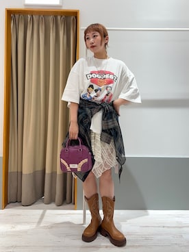 「古着女子」｜みゆさん（レディース・164cm）の夏コーディネート