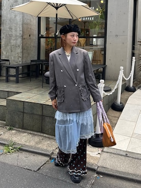 「HELLO.SANFRANCISCO（ハローサンフランシスコ）のアイテム」を使った、みゆさん（レディース・164cm）の夏コーディネート