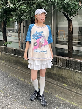 「HELLO.SANFRANCISCO（ハローサンフランシスコ）のアイテム」を使った、みゆさん（レディース・164cm）の夏コーディネート
