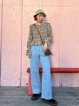 「HELLO.SANFRANCISCO（ハローサンフランシスコ）のアイテム」を使った、みゆさん（骨格ウェーブ・レディース・164cm）の春コーディネート