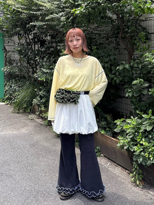 HELLO.SANFRANCISCO/ハローサンフランシスコ】コーデュロイ裾フリル