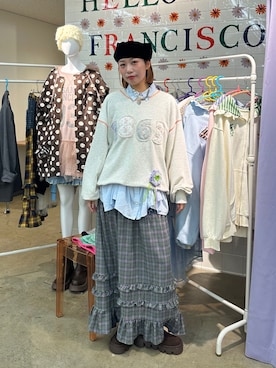 「HELLO.SANFRANCISCO（ハローサンフランシスコ）のアイテム」を使った、みゆさん（レディース・164cm）の夏コーディネート