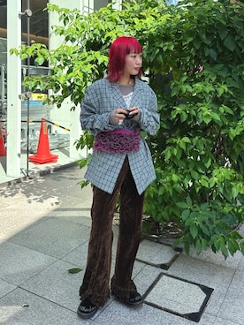 「アイテム（ボディバッグ/ウエストポーチ）」を使った、みゆさん（レディース・164cm）の秋コーディネート