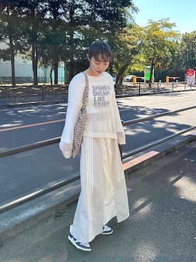 「秋服」｜「アイテム（ニット/セーター）」を使った、みゆさん（レディース・164cm）の秋コーディネート
