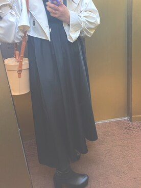 「one after another NICE CLAUP（ワンアフターアナザーナイスクラップ）のアイテム（トレンチコート）」を使った、mi⑅⑅さん（レディース・154cm）の春コーディネート