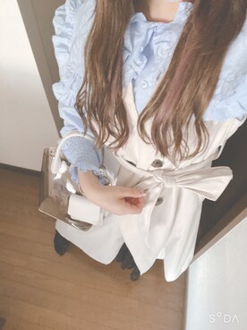 「one after another NICE CLAUP（ワンアフターアナザーナイスクラップ）のアイテム（トレンチコート）」を使った、mi⑅⑅さん（レディース・154cm）の春コーディネート