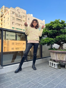 「虎柄」｜アイ♡Chin Pei Su  さん（レディース・167cm）の冬コーディネート