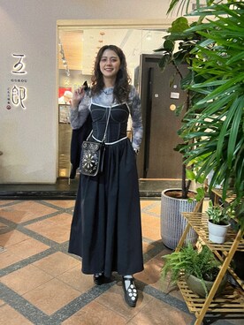 「新星WEARISTAにエントリー」｜「アイテム（バレエシューズ）」を使った、アイ♡Chin Pei Su  さん（レディース・167cm）の冬コーディネート