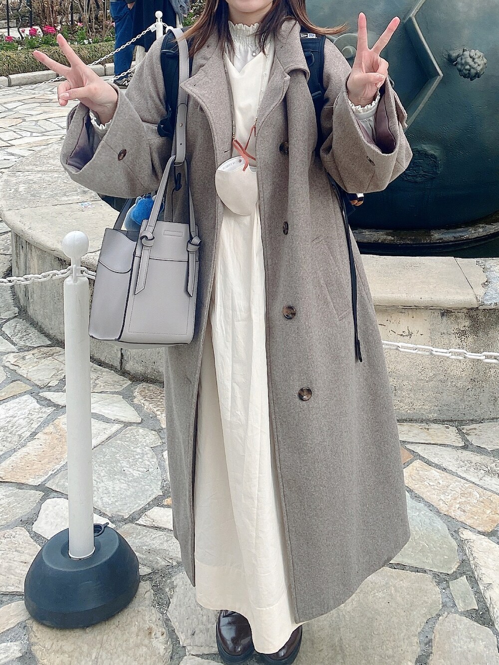 「GRLのアイテム（バッグ、グレー系）」を使った、しほさん（レディース・153cm）の夏コーディネートの1枚目の写真