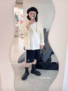 「アイテム（ハンチング/ベレー帽）」を使った、中島 直樹さん（メンズ・170cm）の秋コーディネート