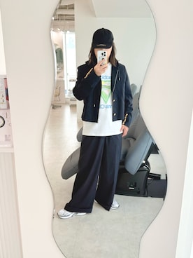 「アイテム（スラックス）」を使った、中島 直樹さん（メンズ・170cm）の秋コーディネート