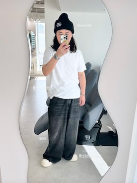 「アイテム（ニットキャップ/ビーニー）」を使った、中島 直樹さん（メンズ・170cm）の秋コーディネート