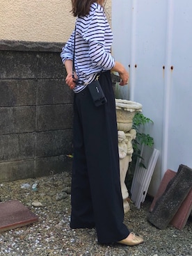 「PAUL&JOE（ポールアンドジョー）のアイテム（スマホケース/カバー）」を使った、しずさん（レディース・156cm）の秋コーディネート