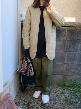「Simplicite（サンプリシテ）のアイテム（ブルゾン）」を使った、しずさん（レディース・156cm）の冬コーディネート