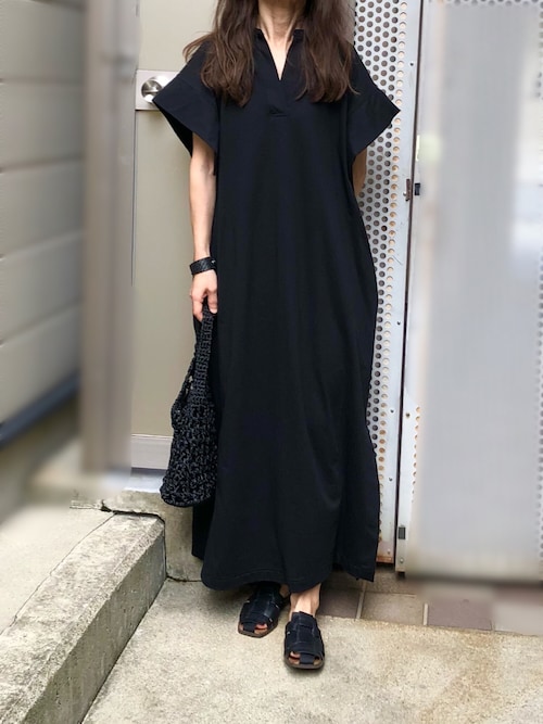 ジャーナルスタンダード　ロングカフタンTシャツワンピース　黒 セール】《追加3》ロングカフタンTシャツワンピース（ワンピース