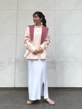 「158cmコーデ」｜「アイテム（バレエシューズ）」を使った、Miyukiさん（レディース・158cm）の春コーディネート