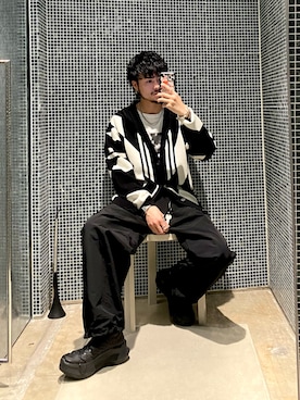 「黒パンツ」｜KOU SUEMATSUさん（メンズ・173cm・20代）の春コーディネート