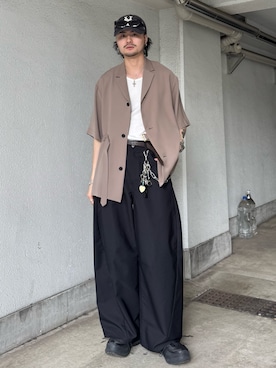 「CULLNI（クルニ）のアイテム」を使った、KOU SUEMATSUさん（メンズ・172cm）の春コーディネート