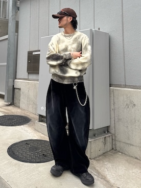 「Lui's（ルイス）のアイテム（トップス）」を使った、KOU SUEMATSUさん（メンズ・172cm）の春コーディネート