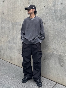「アイテム（スウェット）」を使った、KOU SUEMATSUさん（メンズ・172cm・20代）の秋コーディネート
