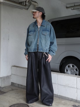 「アイテム（デニムジャケット）」を使った、KOU SUEMATSUさん（メンズ・172cm・20代）の秋コーディネート