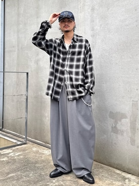「アイテム（ウォレットチェーン）」を使った、KOU SUEMATSUさん（メンズ・172cm）の夏コーディネート