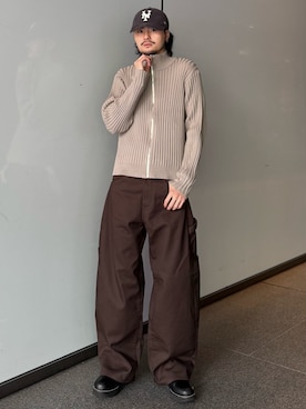 「Lui's（ルイス）のアイテム（トップス）」を使った、KOU SUEMATSUさん（メンズ・172cm）の秋コーディネート