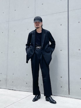 「アイテム（テーラードジャケット）」を使った、KOU SUEMATSUさん（メンズ・173cm・20代）の夏コーディネート