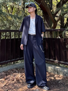 「Lui's（ルイス）のアイテム（財布/小物）」を使った、KOU SUEMATSUさん（メンズ・172cm）の春コーディネート