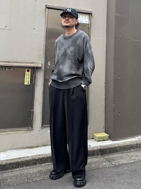 「アイテム（ニット/セーター）」を使った、KOU SUEMATSUさん（メンズ・172cm・20代）の夏コーディネート