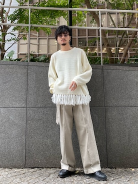 「CLANE（クラネ）のアイテム（パンツ）」を使った、KOU SUEMATSUさん（メンズ・173cm）の冬コーディネート