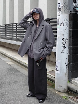 「アイテム（財布/小物）」を使った、KOU SUEMATSUさん（メンズ・172cm）の秋コーディネート