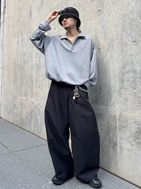 「Lui's（ルイス）のアイテム（トップス）」を使った、KOU SUEMATSUさん（メンズ・172cm）の秋コーディネート