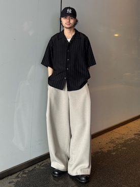 「アイテム（パンツ）」を使った、KOU SUEMATSUさん（メンズ・172cm）の春コーディネート