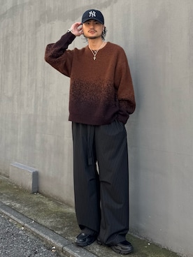 「アイテム（ローファー）」を使った、KOU SUEMATSUさん（メンズ・172cm・30代）の冬コーディネート