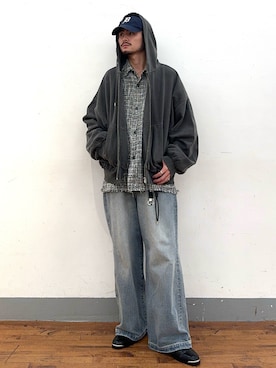 「Lui's（ルイス）のアイテム（ブーツ）」を使った、KOU SUEMATSUさん（メンズ・172cm）の秋コーディネート