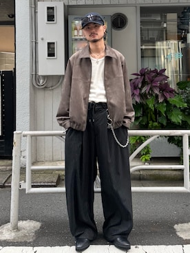 「アイテム（ジャケット/アウター）」を使った、KOU SUEMATSUさん（メンズ・172cm）の秋コーディネート