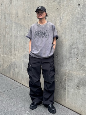 「アイテム（Tシャツ/カットソー）」を使った、KOU SUEMATSUさん（メンズ・172cm）の夏コーディネート