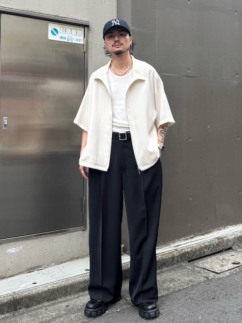 ショートスリーブZIPシャツ（半袖シャツ）