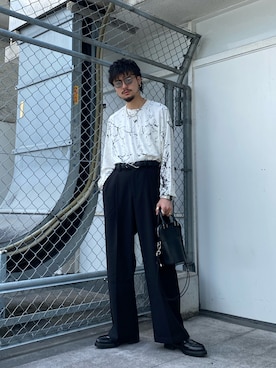 「ITTI（イッチ）のアイテム（バッグ）」を使った、KOU SUEMATSUさん（メンズ・173cm）の夏コーディネート