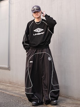 「UMBRO（アンブロ）のアイテム」を使った、KOU SUEMATSUさん（メンズ・172cm）の冬コーディネート