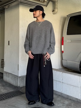 「アイテム（ニット/セーター）」を使った、KOU SUEMATSUさん（メンズ・172cm・30代）の秋コーディネート