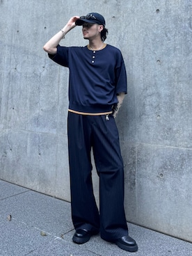 「アイテム（パンツ）」を使った、KOU SUEMATSUさん（メンズ・172cm）の夏コーディネート