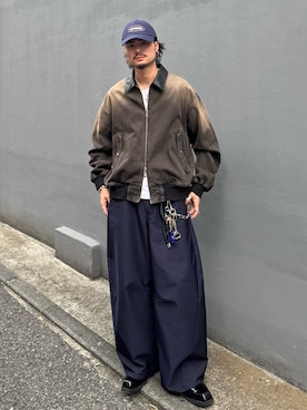 「アイテム（デニムジャケット）」を使った、KOU SUEMATSUさん（メンズ・172cm）の秋コーディネート
