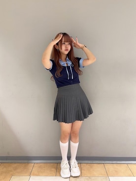 「アイテム（スカート）」を使った、ももさん（レディース・161cm）の夏コーディネート