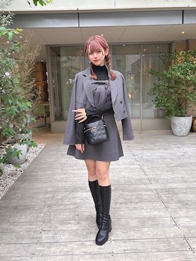 「MAJESTIC LEGON（マジェスティックレゴン）のアイテム（Tシャツ/カットソー）」を使った、ももさん（レディース・161cm）の秋コーディネート