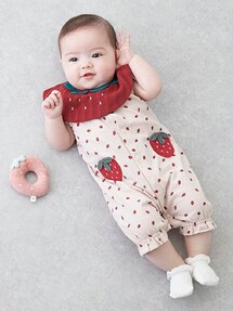 ＊新登場＊採れたてミニいちごなベビースタイ 新登場＊採れたてミニいちごなベビースタイ いちご スタイ サイズ 選択可