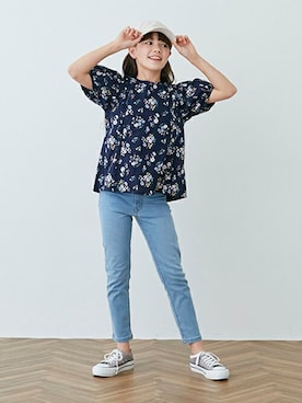 「Lycee mine（リセマイン）のアイテム」を使った、petit　main・b-roomさん（キッズ・143cm）の春コーディネート