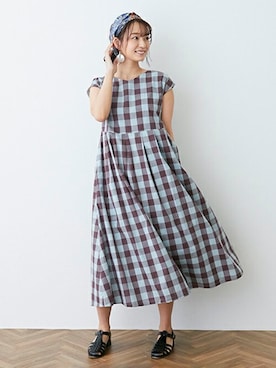 「petit main LIEN（プティマインリアン）のアイテム」を使った、petit　main・b-roomさん（レディース・166cm）の春コーディネート