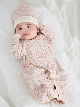 「アイテム（ロンパース、パープル系）」を使った、petit　main・b-roomさん（キッズ・54cm）の夏コーディネート